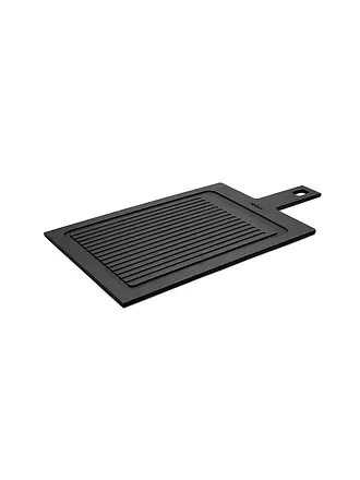 WOLL | Schneidebrett CUT and SERVE 49x25cm Schwarz mit Rillen | 